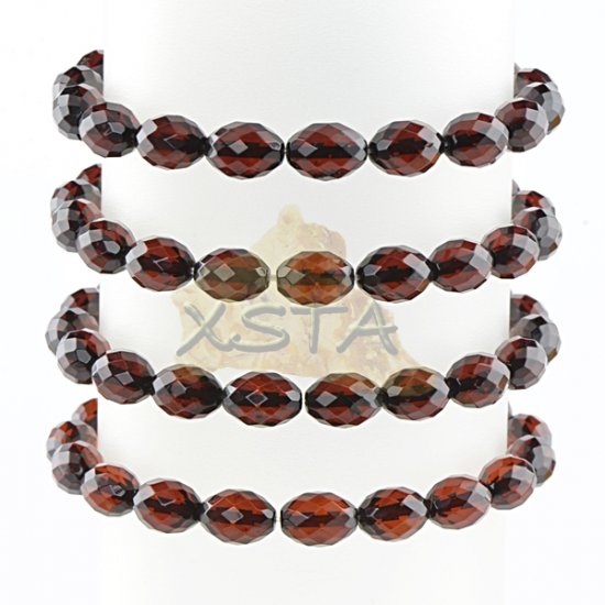Faceted cherry amber bracelet